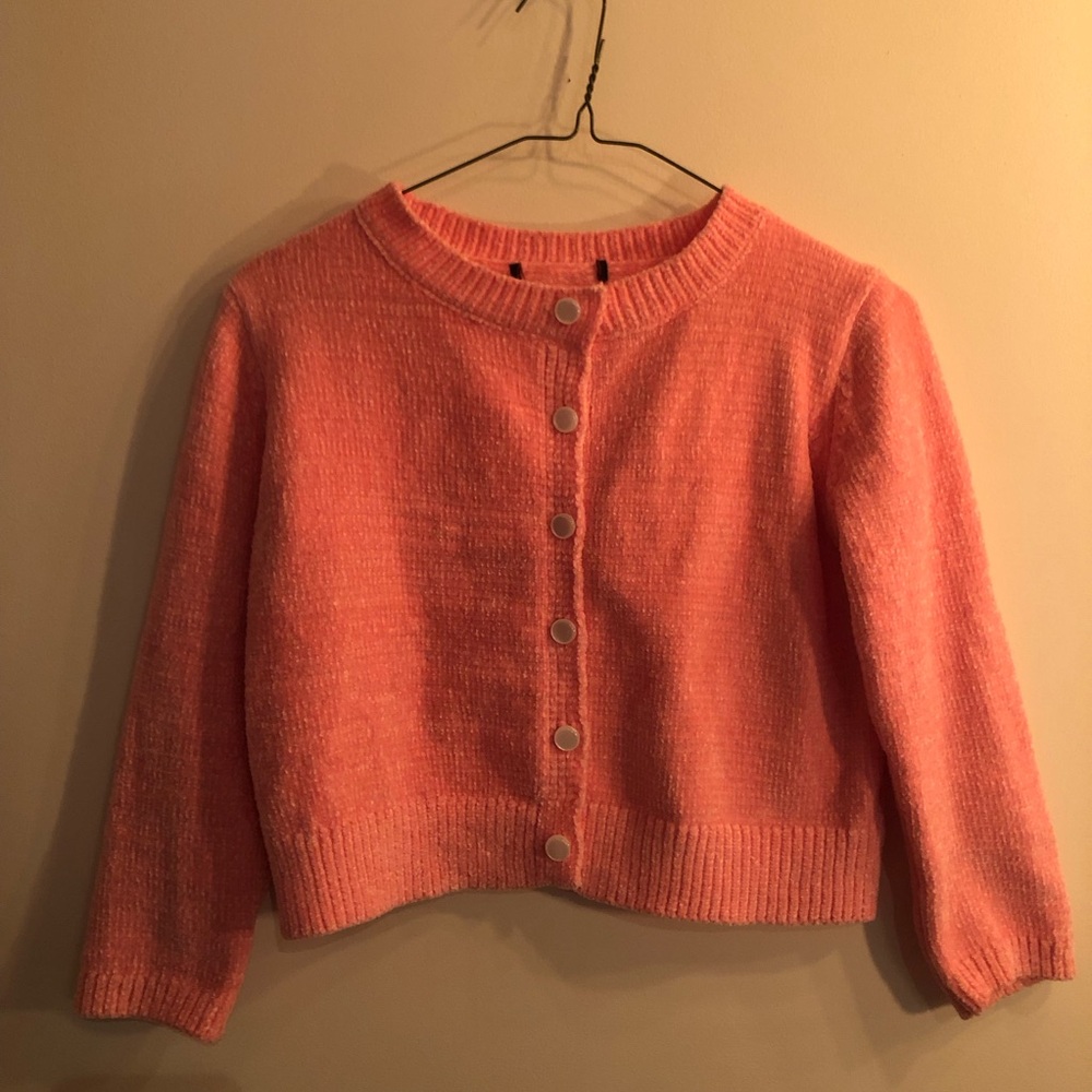 Dolls kill Barbie vibrant pink button up cardigan US SM coquette core